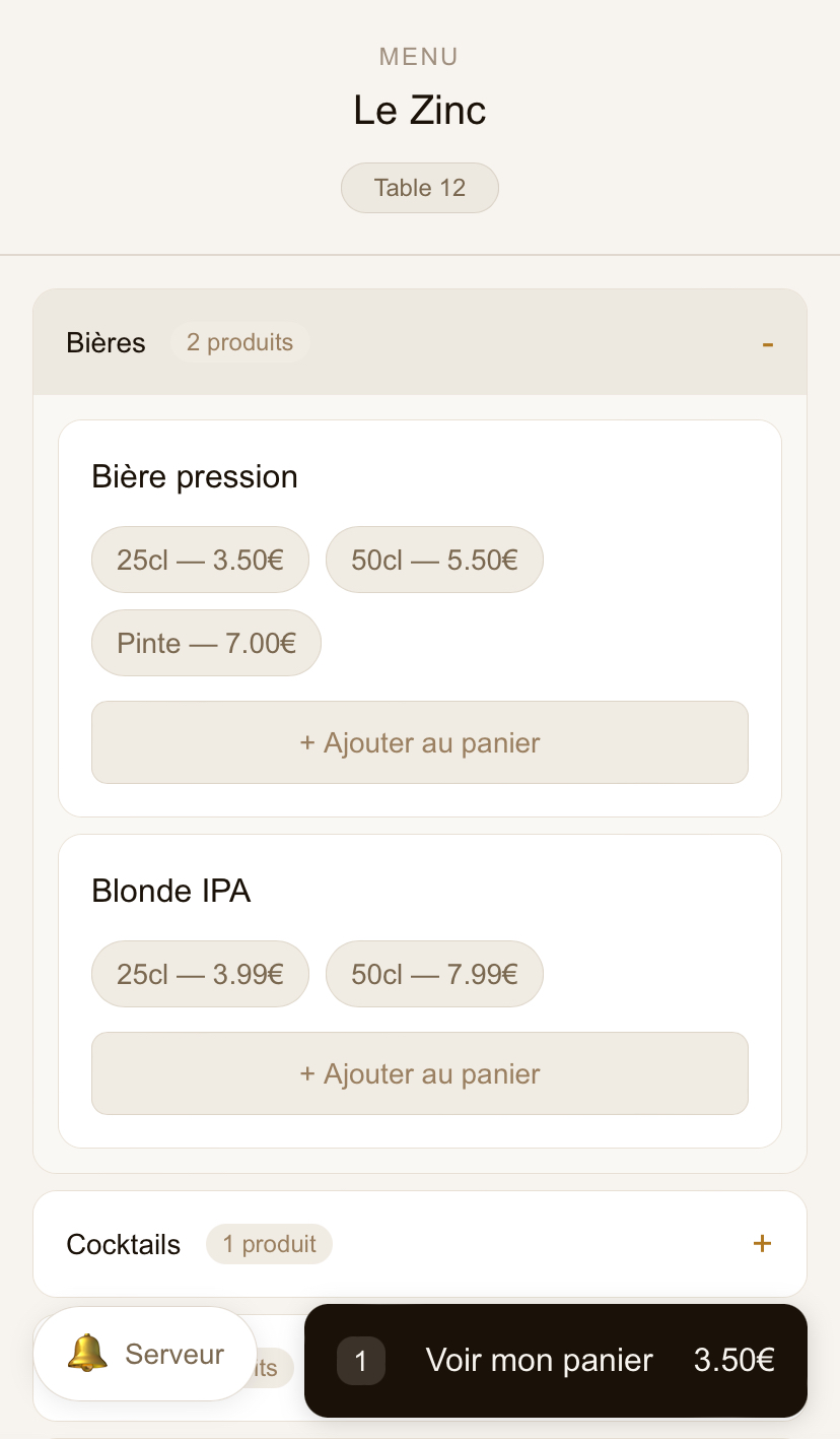 Menu InPlace
